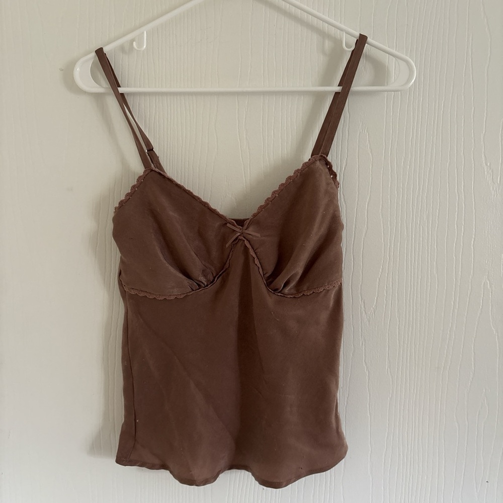 No Boundaries Brown Tank Top